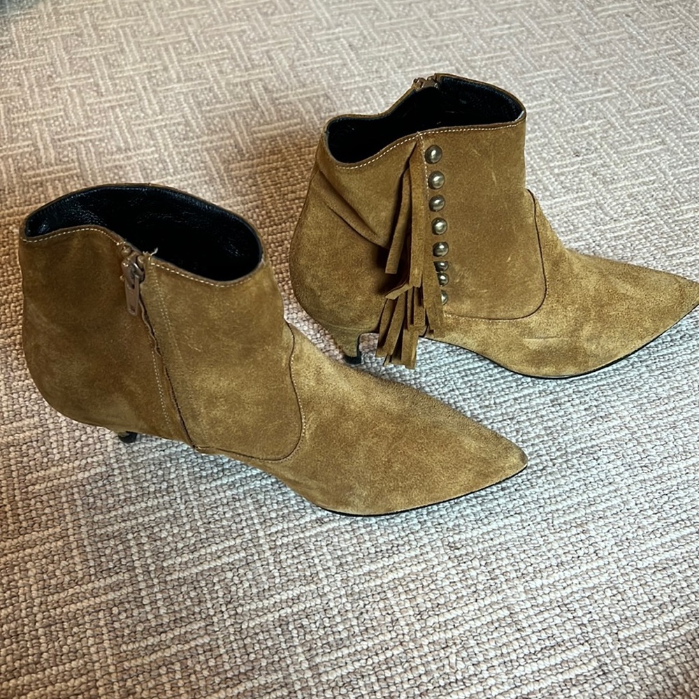 YSL Fringe Booties